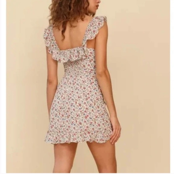 Reformation Paris Floral Ronan Mini Dress Size 6 - Picture 2 of 12